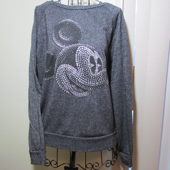 Disney Tops - Disney Mickey Mouse Sweatshirt Sparkle Bling Soft!